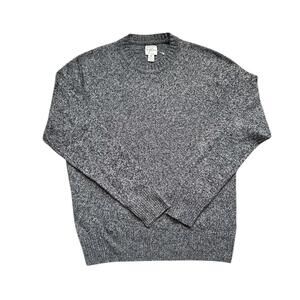 J.Crew Men’s Rugged Merino Wool Blend Sweater Size M Blue Gray Preppy Old Money